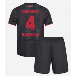 Billiga Bayer Leverkusen Jarell Quansah #4 Hemmatröja Barn 2025-26 Kortärmad (+ Korta byxor)